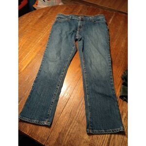 34x30 Tommy Hilfiger Denim Blue Jeans Casual Pants with Pockets and Belt Loops